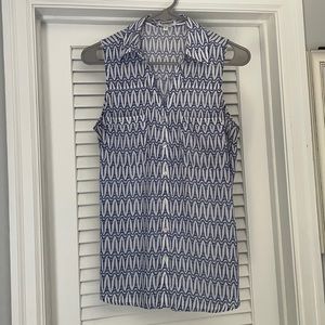 Express Sleeveless Portofino Button Down Blouse